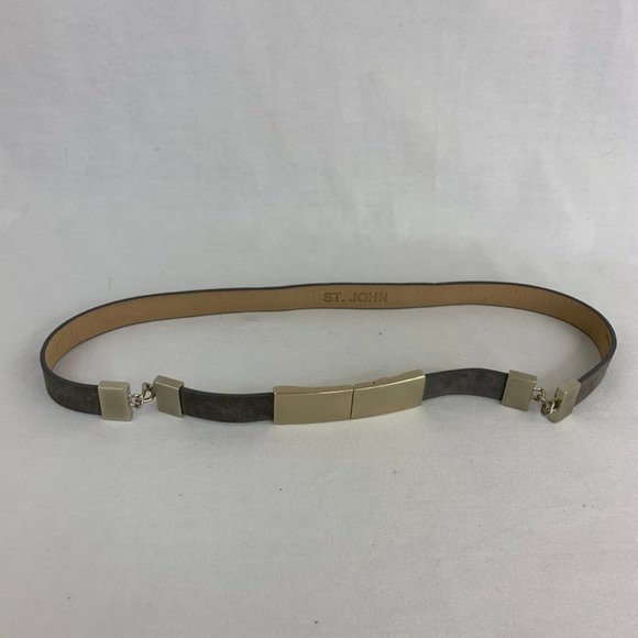 St Johns Italian Leather Fashion Waist Belt Sz L main image 4